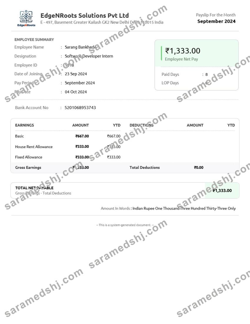 EdgeNRoots Solutions payslip template in Word and PDF formats.pdf, 1